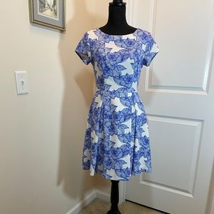EUC Blue and White Floral Dress